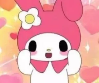 ☺️ My Melody 마이멜로디, 산리오, 만화, 귀여운, 카와이, 분홍색, 토끼 telegram sticker