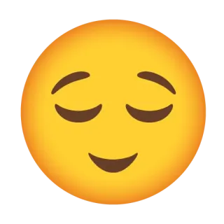 😌 emoji, smiley, calm, happy, peaceful telegram sticker