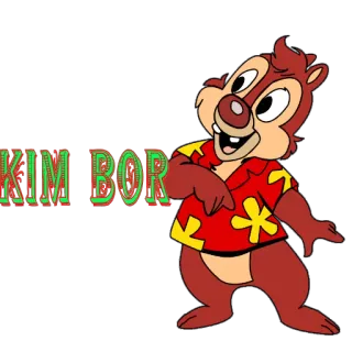 😄 KIM BOR Cartoon, Personage, Chipmunk, Disney telegram sticker