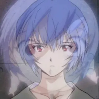 🍂 Rei Ayanami Neon Genesis Evangelion 애니, 아야나미 레이, 에반게리온, 슬픈, 진지한 telegram sticker
