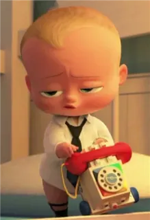 ☎ Boss Baby The Boss Baby Cartoon, Baby, Business, Charakter, Chef whatsapp sticker