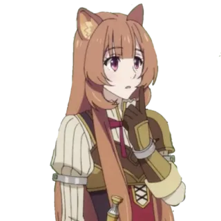 🤔 Raphtalia Rising of the Shield Hero Anime, Raphtalia, Shield Hero, Tanuki, Carino, Fantasy telegram sticker