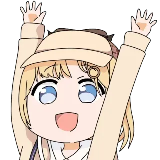 🙌 Amelia Watson anime, cartoon, character, digital art, vtuber, cute, fanart whatsapp sticker