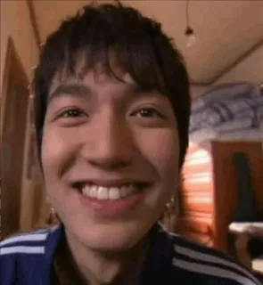 😁 uomo, sorriso, persona, selfie, coreano, asiatico telegram sticker
