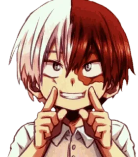 😄 Shoto Todoroki My Hero Academia Anime, Manga, Shoto Todoroki, My Hero Academia, Fanart, Naklejka telegram sticker