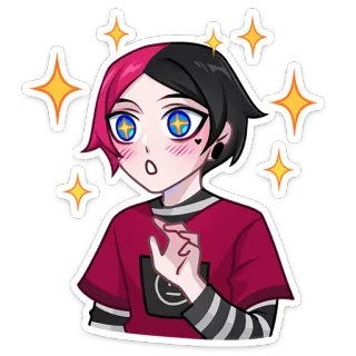 😍 Cartoon, Glitzer, Anime, Charakter, Person, Digitale Kunst whatsapp sticker