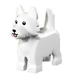 🐶 레고, 개, 장난감, 동물, 흰색 telegram sticker