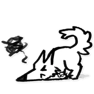 😤 собака, животное, мультфильм, стикер, игривый, эскиз, рисунок telegram sticker