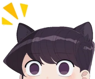 ๐ฑ Komi Shouko Komi Can't Communicate Anime, Gadis, Telinga kucing, Lucu, Komi Sulit Berkomunikasi whatsapp sticker