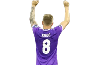 8️⃣ fútbol, jugador, Kroos, número 8, fútbol whatsapp sticker