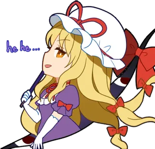 😏 he he.... anime, cute, chibi, girl, lolita telegram sticker