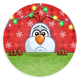 🥺 Olaf Frozen 漫画, 雪だるま, クリスマス, 冬, 凍った, オラフ telegram sticker