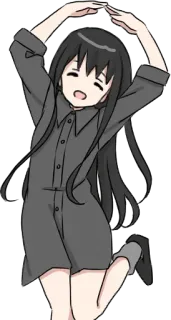 😄 gadis anime, imut, kawaii, ceria, kartun telegram sticker