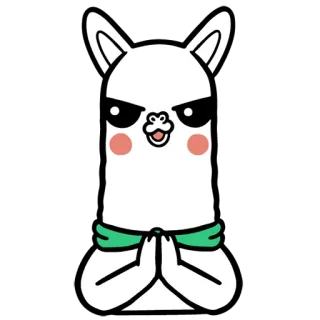 🙏 lhama, animal, fofo, desenho animado, kawaii, adesivo whatsapp sticker