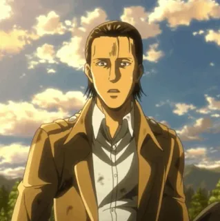 🔪 Eren Yeager Attack on Titan Anime, Personaggio, Militare, L'attacco dei giganti, Eren Jaeger telegram sticker