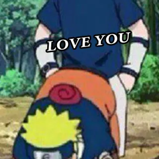 🖕 Sasuke Uchiha and Naruto Uzumaki Naruto LOVE YOU anime, naruto, sasuke, amor, fanart, dibujos animados telegram sticker
