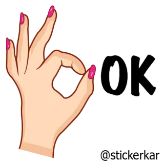 👌 OK gesto ok, approvazione, accordo, segno mano, positivo telegram sticker