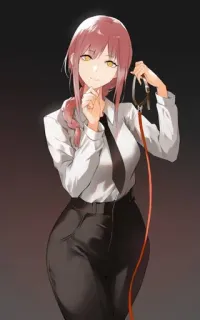☄ Makima Chainsaw Man anime, manga, chainsaw man, makima, woman, character, anime girl telegram sticker