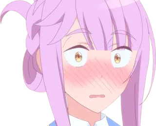 😳 Anime, Rumieniec, Uroczy, Zawstydzony, Kreskówka, Dziewczyna telegram sticker