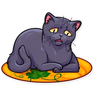 😰 kucing, sedih, abu-abu, hewan, stiker telegram sticker