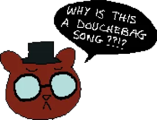 🐻 WHY IS THIS A DOUCHEBAG SONG??!? douchebag, song, meme, funny, bear, cartoon whatsapp sticker