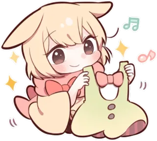 👗 애니메이션, 귀여운, 치비, 카와이, 캐릭터, 만화, 일러스트, 스티커 telegram sticker