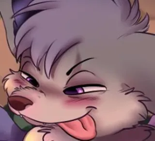 👽 Wolf, Cartoon, Illustration, Tier, Anthropomorph telegram sticker