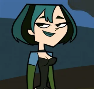 😉 Gwen Total Drama Island мультфильм, персонаж, анимация, Гвен, Total Drama Island telegram sticker