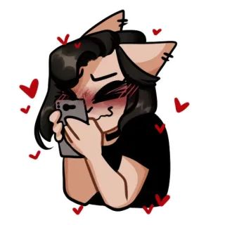 ❤️ 漫画, 愛, ハート, 可愛い, 人, アニメ whatsapp sticker