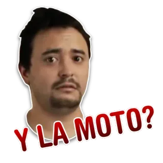 😰 Y LA MOTO? вопрос, мужчина, обеспокоен, стикер, испанский telegram sticker