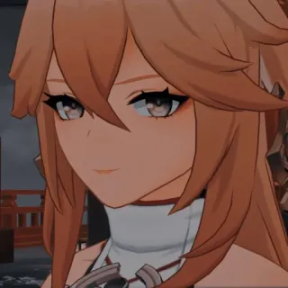 🏵 Yae Miko Genshin Impact 动漫, 游戏, 原神, 八重神子, 女性角色 telegram sticker