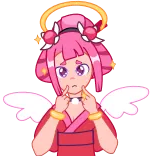 🥺 mignon, ange, auréole, ailes, animé, autocollant telegram sticker