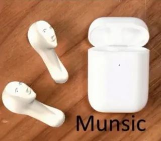 🎵 Munsic Mème, Surréel, Écouteurs, Musique, Mème Internet whatsapp sticker