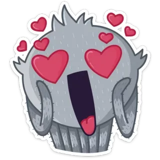 😍 Liebe, Herzaugen, Cartoon, Fröhlich, Sticker whatsapp sticker