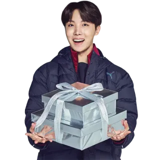 🎁 J-Hope kpop, idol, j-hope, bts, cantante, regali, regali whatsapp sticker