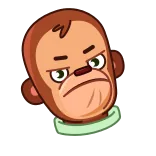 😤 monkey, animal, cartoon, cute, animal, funny telegram sticker