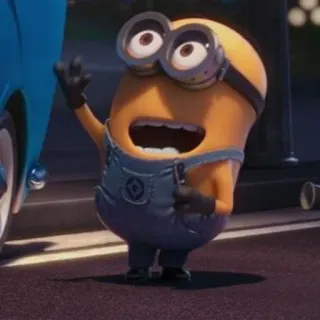 😀 Minion Despicable Me minion, cartoon, animated, funny, yellow telegram sticker