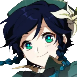 🙂 Venti Genshin Impact Anime, Video game, Genshin Impact, Venti, Personagem telegram sticker