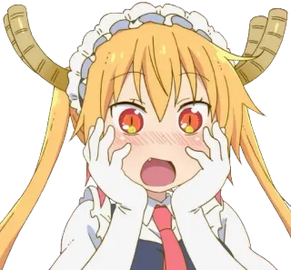 😳 Tohru Miss Kobayashi's Dragon Maid Anime, Dragon, Tohru, Mignon, Maid, Dragon Maid, Miss Kobayashi's Dragon Maid whatsapp sticker