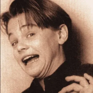 🌻 Leonardo DiCaprio actor, young, leonardo dicaprio, funny, silly, face telegram sticker
