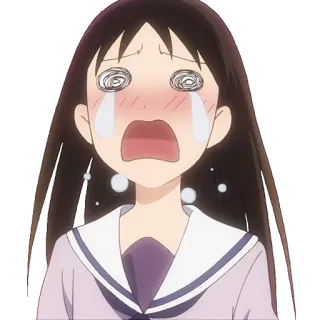 😭 anime, crying, sad, distressed, emotional telegram sticker