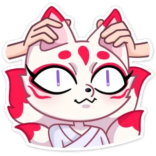☺️ สุนัขจิ้งจอก, อนิเมะ, สติกเกอร์, น่ารัก, คาวาอิ telegram sticker
