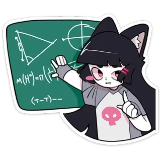 😧 M(H°)=π(T-T)-- Anime, Sticker, Personaggio, Cartone animato, Istruzione, Insegnante, Matematica whatsapp sticker