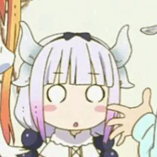 🍥 Kanna Kamui Miss Kobayashi's Dragon Maid Anime, Kanna, Dragon Maid, Kawaii, Süß, Ausdruck, Lustig whatsapp sticker