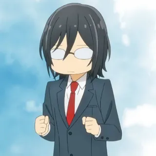 ✏️ anime, manga, character, suit, glasses, formal telegram sticker