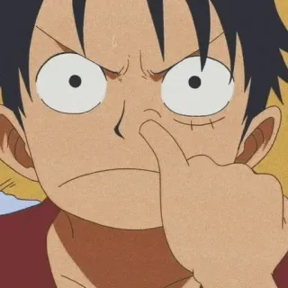 👒 Luffy One Piece Anime, One Piece, Luffy, Monkey D. Luffy, Śmieszne, Kreskówka telegram sticker