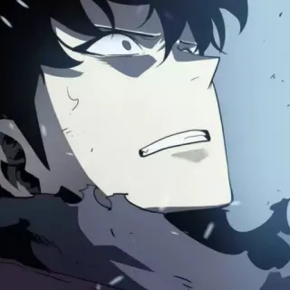 😕 animé, dessin animé, homme, visage, sérieux, art telegram sticker