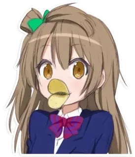 😗 Anime, Cô gái, Dễ thương, Nhân vật, Hình dán telegram sticker