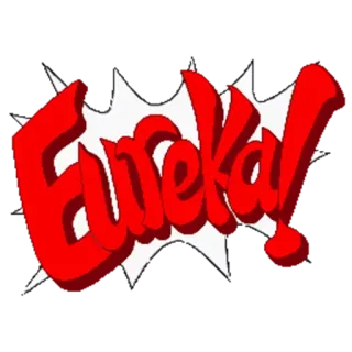 ❗️ Eureka! ユリイカ, 解決, アイデア, 発見, 感嘆 telegram sticker