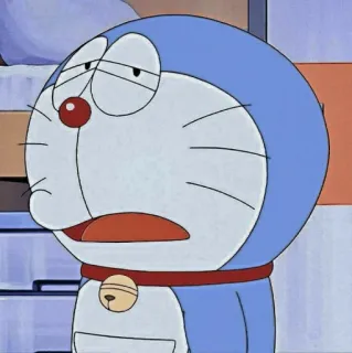 💖 Doraemon Doraemon, anime, desenho animado, gato robô, triste, cansado telegram sticker